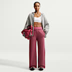 Pants de tiro medio y pierna amplia para mujer Nike Studio Fleece Medium Weight