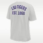 Playera universitaria Nike para hombre LSU Legacy Max90 Pocket 2-Hit