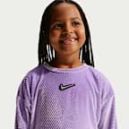 Conjunto de 2 piezas de pants y sudadera de terciopelo Swoosh Sparkle para niños talla pequeña Nike