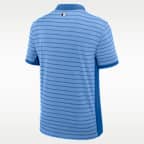 Polo Nike Dri-FIT de la MLB para hombre de los Tampa Bay Rays Authentic Collection Striped Victory