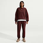 Nike Studio Fleece Medium Weight Women's Oversized Crew-Neck Sweatshirt