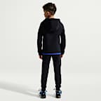 Sudadera con gorro de fútbol Nike de cierre completo para niño talla grande Chelsea FC Tech Fleece