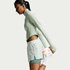 Shorts de correr Dri-FIT de tiro medio 2 en 1 para mujer Nike Swift