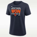 Playera Nike de la NFL para mujer Chicago Bears 2025 NFC North Champions Trophy