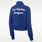 Sudadera de cuello redondo Nike de la NFL cropped de 1/4 de cierre para mujer Los Angeles Dodgers Phoenix