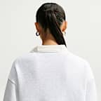 เสื้อรักบี้ทรงโอเวอร์ไซส์ผู้หญิง Nike Studio Fleece น้ำหนักปานกลาง