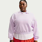 Nike Studio Fleece Medium Weight Women's Oversized Cropped Polo