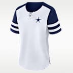 Dallas Cowboys Touchdown Pass Athena Lace-Up Women's Nike NFL T-Shirt