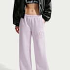 Pantalon taille mi-haute à jambes larges Nike Studio Fleece Medium Weight pour femme