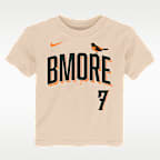 Playera Nike de la MLB infantil Jackson Holliday Baltimore Orioles City Connect