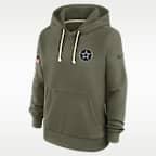 Sudadera con gorro sin cierre Nike Dri-FIT de la NFL para mujer Dallas Cowboys Salute to Service Sideline