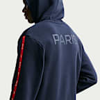 Paris Saint-Germain City Side Men's Nike Soccer Full-Zip Fleece Hoodie