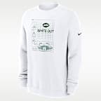 New York Jets White Out Men's Nike NFL Pullover Crew