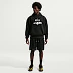 LeBron 'Shut Up and Dribble' Nike Therma-FIT geborstelde basketbalhoodie voor heren