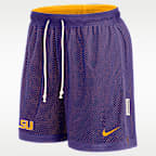Shorts universitarios Nike Dri-FIT para hombre LSU Reversible