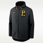 Pittsburgh Pirates Authentic Collection Men's Nike Therma-FIT MLB Full-Zip Hooded Jacket