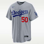 Jersey Nike Stadium de la MLB para hombre Mookie Betts Los Angeles Dodgers