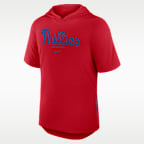 Philadelphia Phillies Arched Wordmark Men's Nike Dri-FIT MLB Hooded T-Shirt