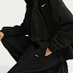 Pants de tiro alto oversized para mujer Nike Studio Fleece Heavyweight Plush