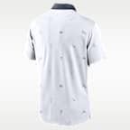 Polo universitario West Virginia Vapor Pattern para hombre con tecnología Nike Dri-FIT