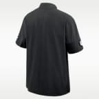 Los Angeles Rams Sideline Coach Men's Nike NFL 1/2-Zip Short-Sleeve Hooded Jacket