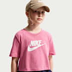 Playera cropped para niña talla grande Nike Sportswear