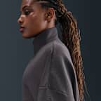 Nike 24.7 ImpossiblySoft Dri-FIT oversized damestop met halflange rits