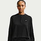 Nike Sportswear Chill Waffle Women's Oversized Long-Sleeve Henley Top