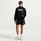 Nike Studio Fleece Medium Weight Women's Oversized Pullover Logo Hoodie