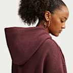 Nike Studio Fleece Medium Weight Women's Oversized Full-Zip Cropped Hoodie