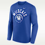 Playera de manga larga universitaria Nike Dri-FIT para hombre Kentucky Courtside