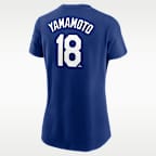 Yoshinobu Yamamoto Los Angeles Dodgers 2025 World Series Champions Women's Nike MLB T-Shirt