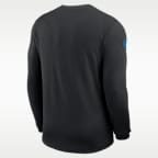 Carolina Panthers Sideline Coach Men's Nike Dri-FIT NFL Long-Sleeve Top