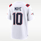 Drake Maye New England Patriots Super Bowl LX Men's Nike NFL Game Jersey