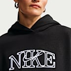 Nike Studio Fleece Medium Weight Women's Oversized Pullover Logo Hoodie