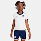 England 2024/25 Stadium Home dreiteiliges Nike Replika Fußballtrikot-Set (jüngere Kinder)