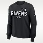 Baltimore Ravens Salute to Service Sideline Women's Nike Dri-FIT NFL Long-Sleeve T-Shirt