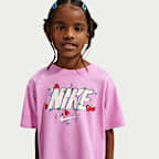 Playera de corte cuadrado para niños talla pequeña Nike Cherry