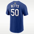 Mookie Betts Los Angeles Dodgers 2025 World Series Champion Gold Series Men's Nike MLB T-Shirt