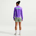 Playera de correr Dri-FIT con protección contra los rayos UV de cierre de 1/4 para mujer Nike Swift