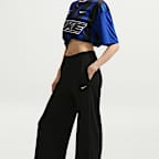 Nike Studio Fleece Lightweight 'French Terry' Women's Mid-Rise Wide-Leg Trousers