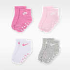 Calcetines con agarre con logotipo para bebé (4 pares) (3 a 6 meses) Nike