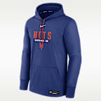 New York Mets Authentic Collection Men's Nike Therma MLB Pullover Hoodie