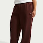 Pants de tiro medio y pierna amplia para mujer Nike Studio Fleece Medium Weight