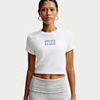 Crop top slim Nike Sportswear Chill Knit pour femme