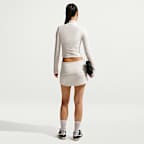 Nike Sportswear Chill Knit Women's Tight Quarter-Zip Long-Sleeve Ribbed Top