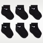 Nike Swoosh Baby Ankle Socks (6 Pairs)