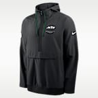 New York Jets Sideline Anorak Men's Nike NFL 1/2-Zip Hooded Jacket