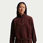 Nike Sportswear Studio Fleece Big Kids' (Girls') 1/4-Zip Sweatshirt