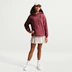 Sudadera con gorro sin cierre oversized para niña Nike Sportswear Studio Fleece